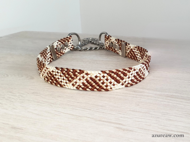 Collier tressé Martingale Azureaw - Fait main et sur mesure