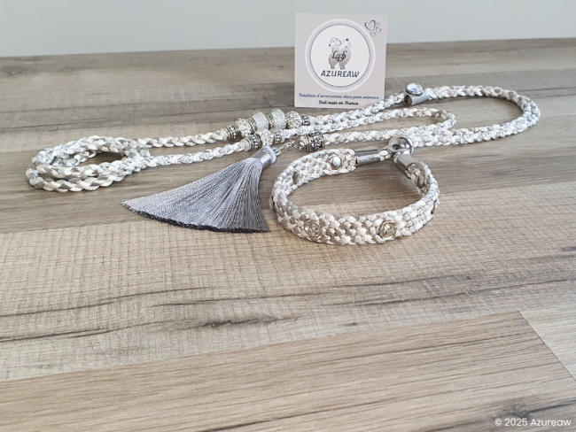 Laisse expositions canines LUXE STRASS grand chien Avec pompon Laisse expositions canines LUXE STRASS grand chien Avec pompon