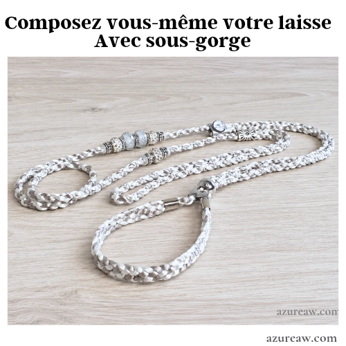 Laisse d’exposition sur mesure entièrement tressée main pour chien moyen avec sous-gorge | Azureaw Laisse d’exposition sur mesure entièrement tressée main pour chien moyen avec sous-gorge | Azureaw