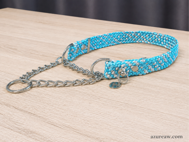 Collier tressé Martingale Azureaw - Fait main et sur mesure