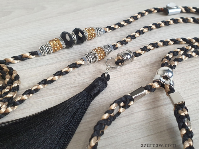 Laisse d’exposition sur mesure entièrement tressée main pour chien moyen LUXE strass avec pompon| Azureaw Laisse d’exposition sur mesure entièrement tressée main pour chien moyen LUXE strass avec pompon| Azureaw