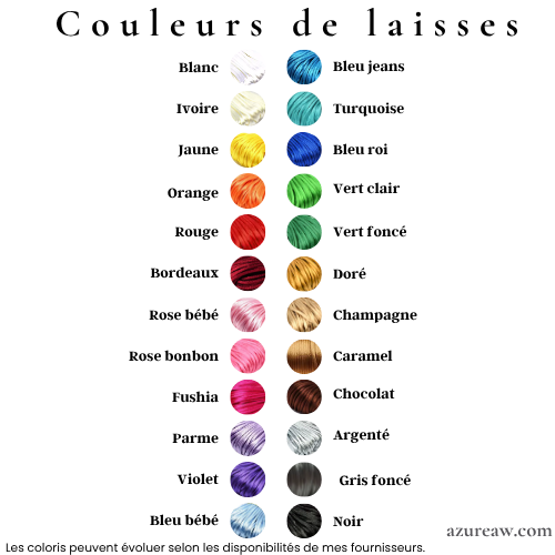 Choix de couleurs de tressage pour laisse d'exposition sur mesure entièrement tressée main | Azureaw Choix de couleurs de tressage pour laisse d'exposition sur mesure entièrement tressée main | Azureaw