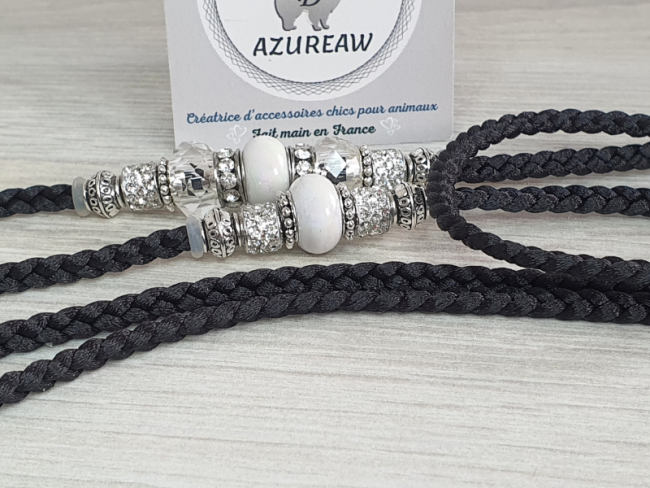 Perles laisse tressée main pour expositions canines – Azureaw Perles laisse exposition chien concours canin Azureaw