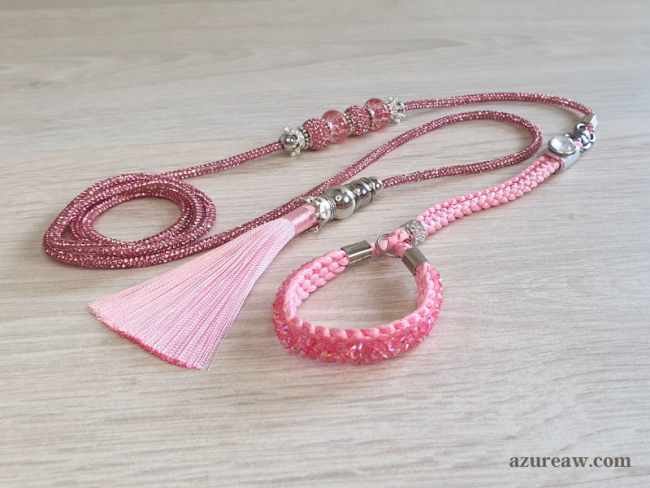 Laisse exposition chien scintillante Rose avec perles – Azureaw Laisse exposition chien scintillante Rose avec perles – Azureaw