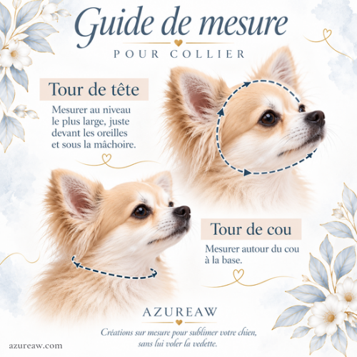 Guide de mesure pour collier tressé main - Azureaw