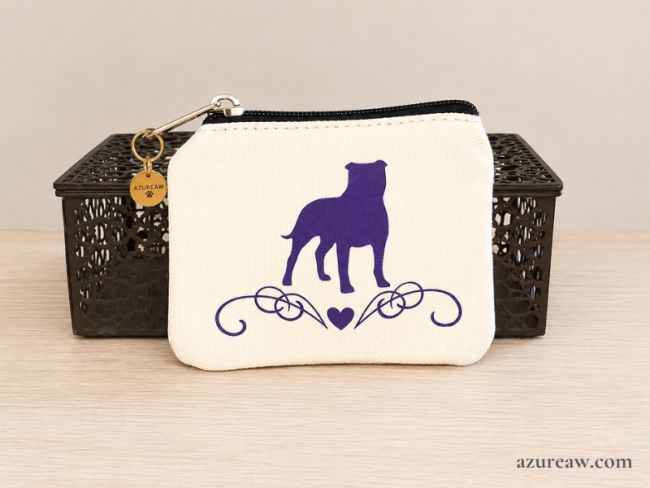 Pochette à friandises Cœur Douceur blanche - Toutes races - Fait main | Azureaw