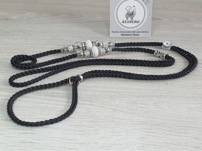 Laisse d’exposition Élégance Cristal pour chien – Azureaw laisse exposition Élégance Cristal petit chien Azureaw