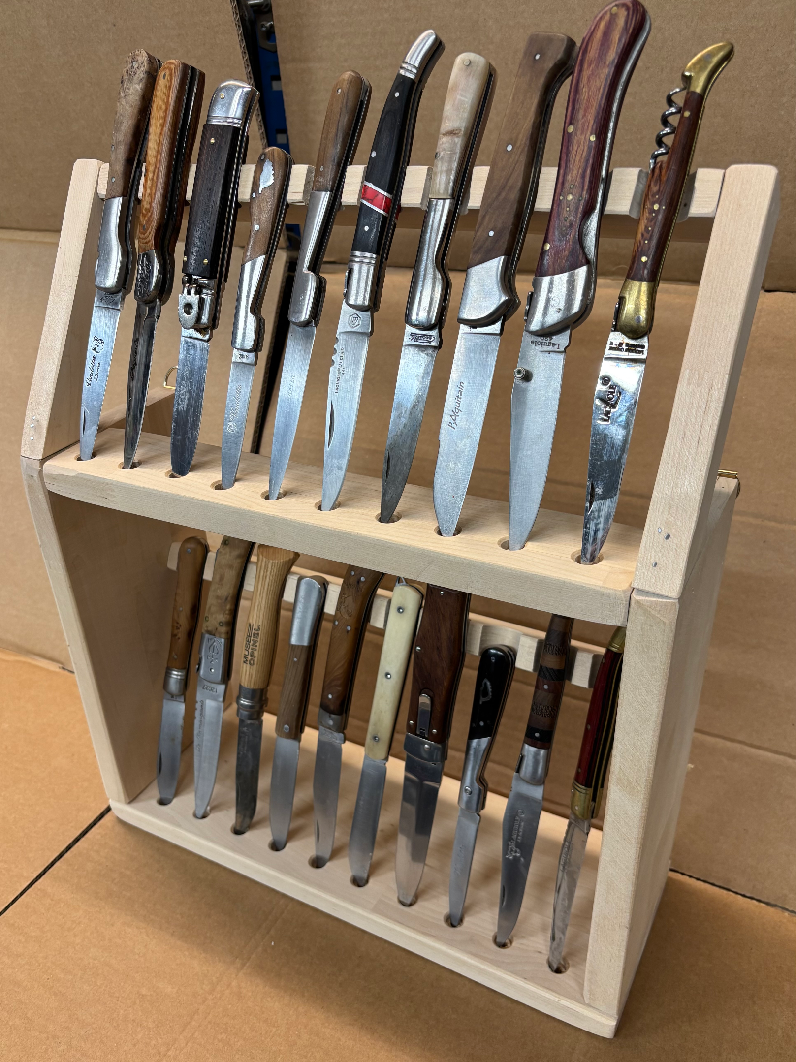 support 20 couteaux vertical