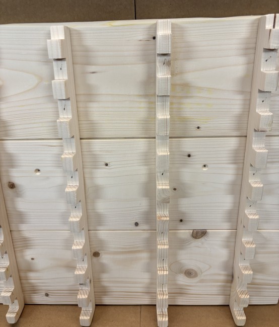 20 coteaux mural sapin naturel