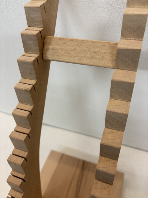 Présentoir 15 couteaux oblique bois de Hêtre detail vide