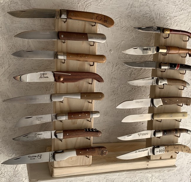 support métal 16 couteaux hetre