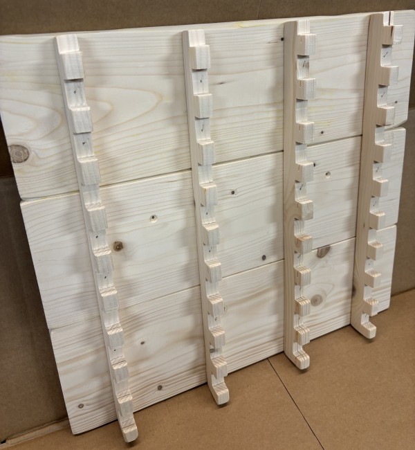 20 coteaux mural sapin naturel