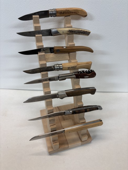 Présentoir 15 couteaux oblique bois de Hêtre