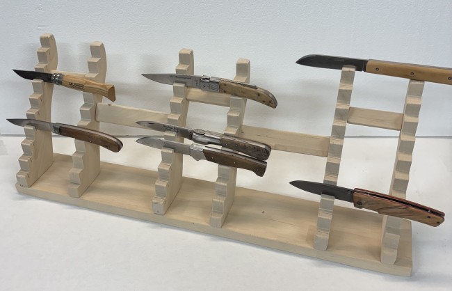 support pour 30 couteaux à poser en bois de bouleau
