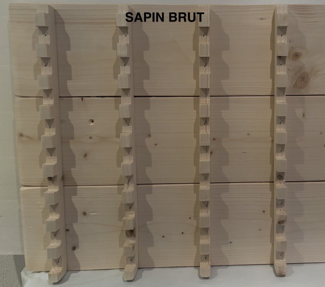 20 coteaux mural sapin naturel