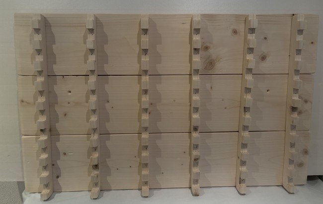 support mural 30 couteaux en bois de sapin