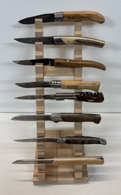 Présentoir 15 couteaux oblique bois de Hêtre