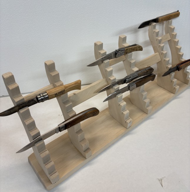 support pour 30 couteaux à poser en bois de bouleau