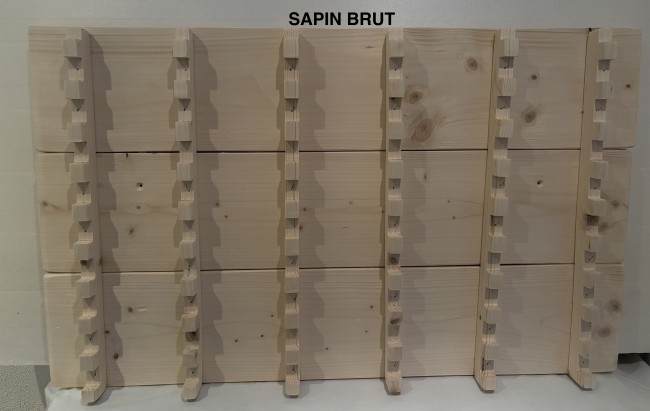 support mural 30 couteaux en bois de sapin