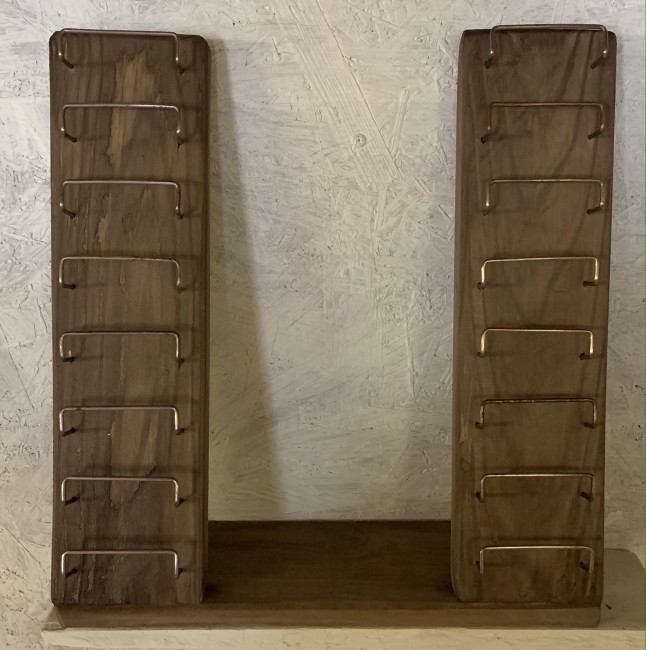 support 24 couteaux sapin vieilli métal