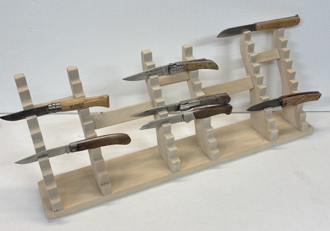 support pour 30 couteaux à poser en bois de bouleau