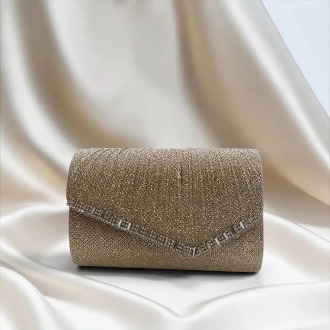 Pochette soiree taille S champagne