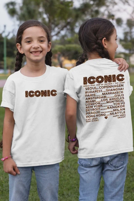 T-shirt fille Blanc Iconic