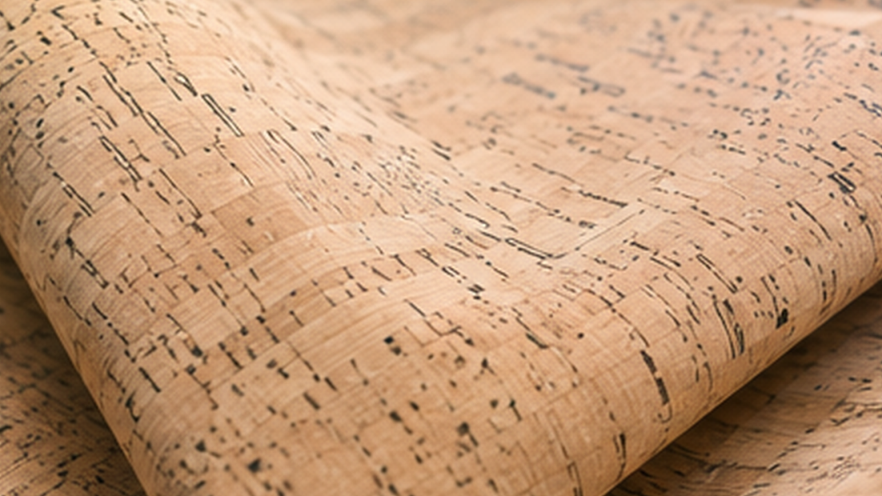 Gros plan sur la texture et le veinage naturel du tissu de liège