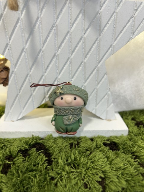 Pistache, l'ami de la forêt- Les petits compagnons de Noël - Décoration de sapin artisanale