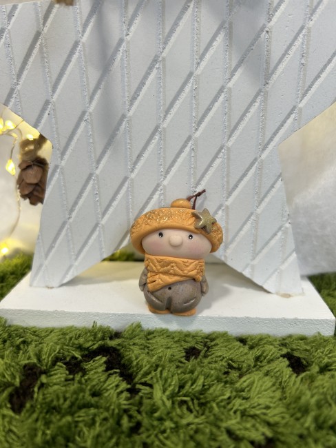 Caramel, le rayon de soleil- Les petits compagnons de Noël - Décoration de sapin artisanale