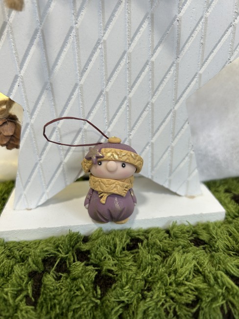 Praline, la coquette- Les petits compagnons de Noël - Décoration de sapin artisanale