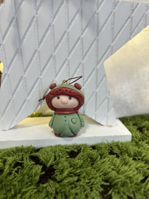 Choupette, la généreuse- Les petits compagnons de Noël - Décoration de sapin artisanale