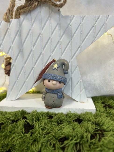Frisson, le veilleur d'hiver- Les petits compagnons de Noël - Décoration de sapin artisanale