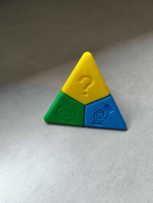 tetra'aide pointe jaune solide imprimé en 3d