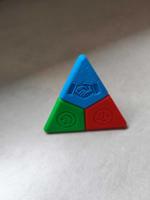 tetra'aide pointe bleu solide imprimé en 3d