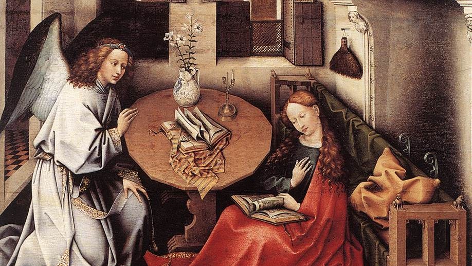Robert Campin, Annonciation, Musées royaux des beaux-arts de Belgique, Bruxelles