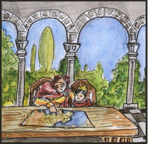 Education de Guilhem à la cour de Charlemagne