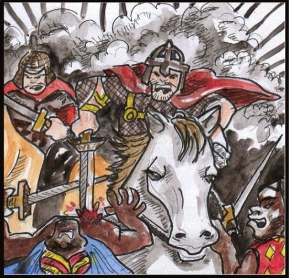 Guilhem défenseur de la marche d'Espagne contre las sarrasins