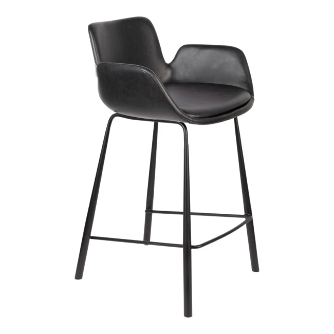 Lot de 2 tabourets de comptoir Brit LL noir