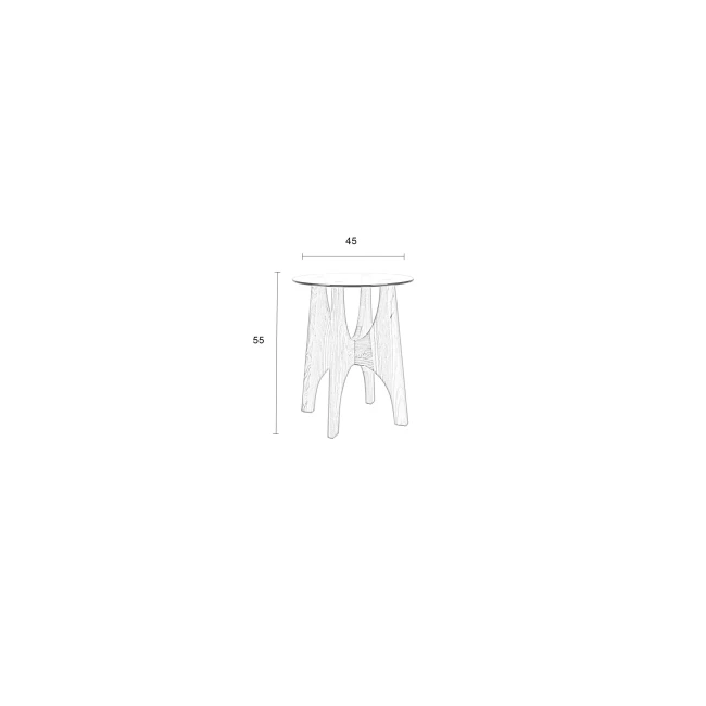 Table d’appoint Kobe naturel — Schéma des dimensions Table d’appoint Kobe naturel. Schéma des dimensions.