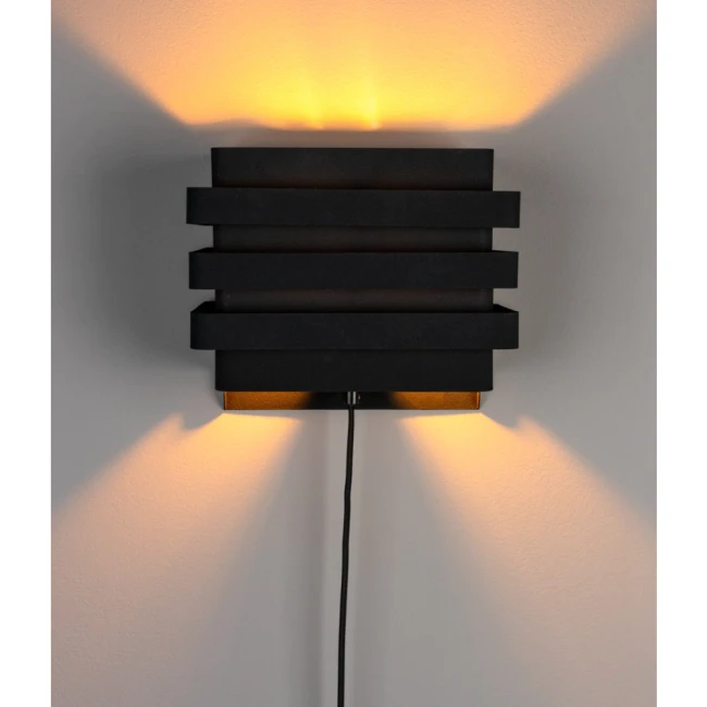 Applique Dumont noir — Dutchbone — Vue du produit 3 Applique Dumont noir — Dutchbone. Vue du produit 3.