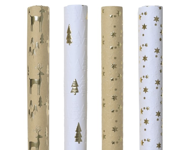 Papier cadeau de Noël — Motifs assortis