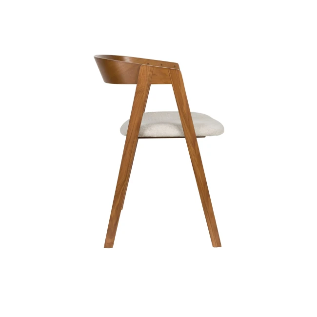 Lot de 2 chaises Mads noyer avec accoudoirs — Vue du produit 4 Lot de 2 chaises Mads noyer avec accoudoirs. Vue du produit 4.