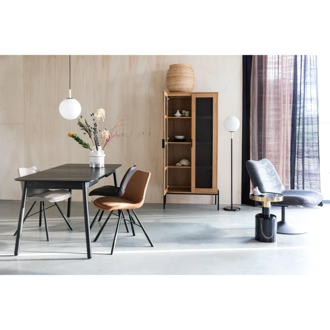 Table de repas Glimps 120/162x80 noir — Vue du produit 2 Table de repas Glimps 120/162x80 noir. Vue du produit 2.