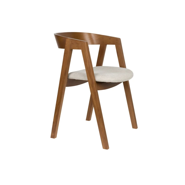 Lot de 2 chaises Mads noyer avec accoudoirs — Vue du produit 1 Lot de 2 chaises Mads noyer avec accoudoirs. Vue du produit 1.