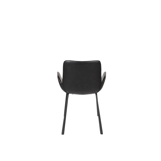 Lot de 2 chaises Brit LL noir avec accoudoirs — Vue du produit 6 Lot de 2 chaises Brit LL noir avec accoudoirs. Vue du produit 6.