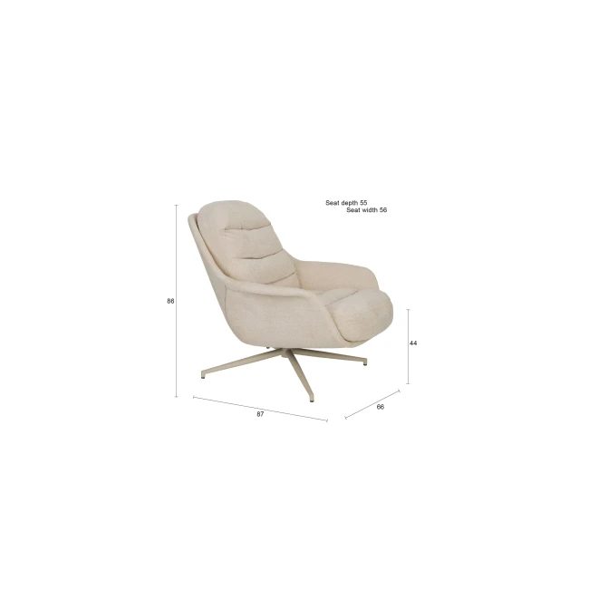 Fauteuil Philly beige — Schéma des dimensions Fauteuil Philly beige. Schéma des dimensions.