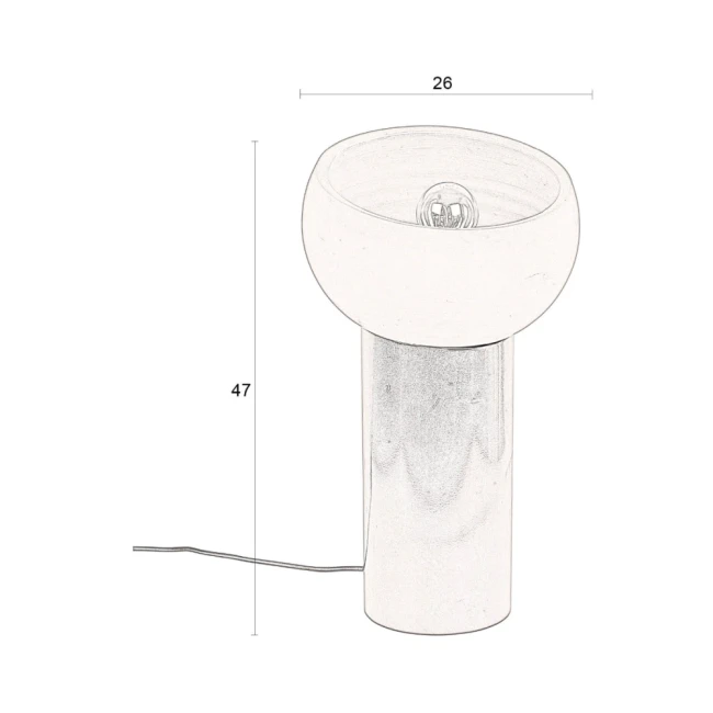 Lampe à poser Zahra M — Dutchbone — Vue du produit 10 Lampe à poser Zahra M — Dutchbone. Vue du produit 10.