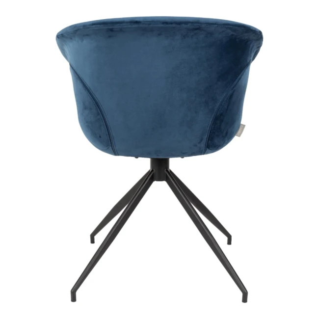 Lot de 2 chaises Mia bleu avec accoudoirs — Vue du produit 5 Lot de 2 chaises Mia bleu avec accoudoirs. Vue du produit 5.