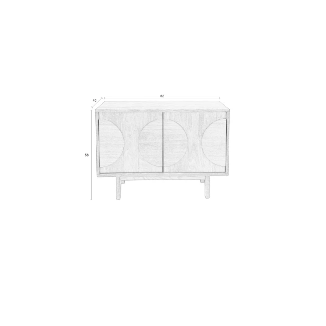 Buffet Groove 2 portes noyer — Schéma des dimensions Buffet Groove 2 portes noyer. Schéma des dimensions.
